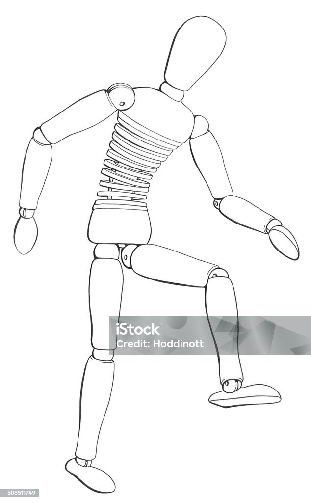 Artists Manikin Handdrawn By An Artist Stock Illustration - Download Image  Now - Drawing - Activity, Mannequin, Drawing - Art Product - iStock