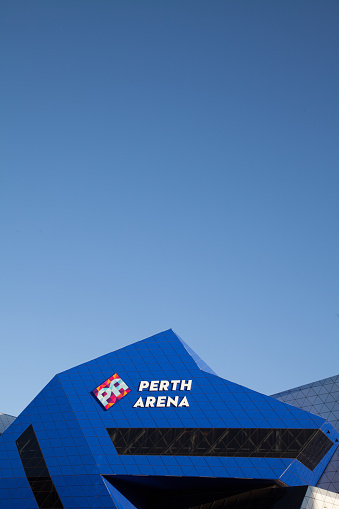 Perth, Australia - February 03, 2016: Perth Arena is a sporting and entertainment arena in the centre of Perth. Western Australia. Its located on Wellington Street. 