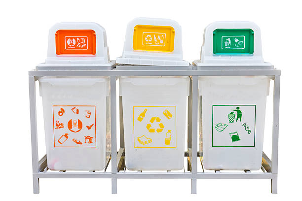 istock Recycle bins for garbage 3 kind on isolated. 508512771