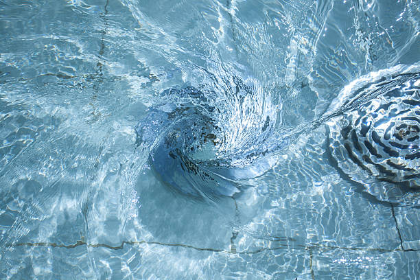 In the photograph to drain water out of sewers, forming a funnel