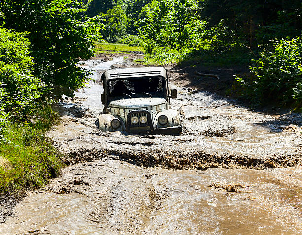 istock Off-road vehicle UAZ of team 508513687