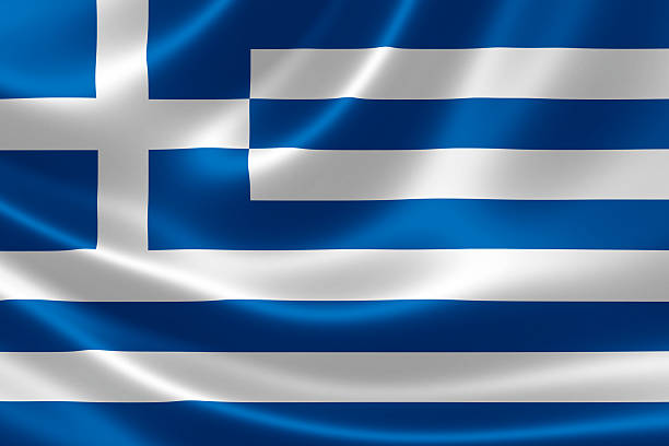 Greece's Flag stock photo