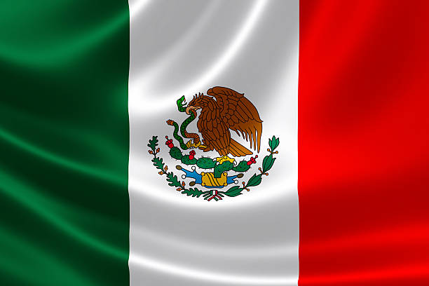 bandeira do méxico - mexican flag mexico flag digitally generated image imagens e fotografias de stock