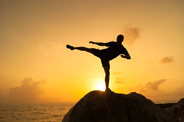 istock the man is engaged in muay thai at dawn 508518022