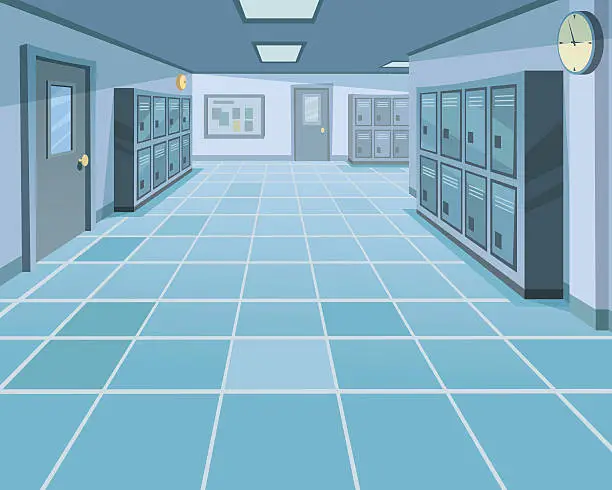 Vector illustration of School Corridor