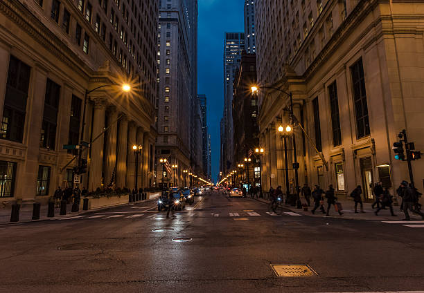 istock City Street Intersection at Dusk 508518962