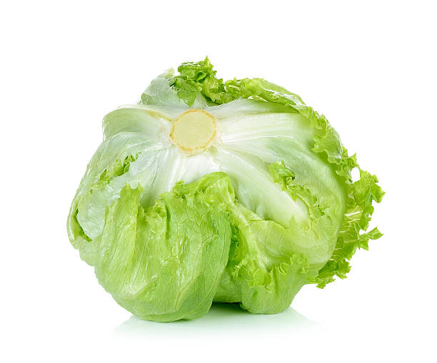 istock Fresh lettuce isolated on the white background 508520184