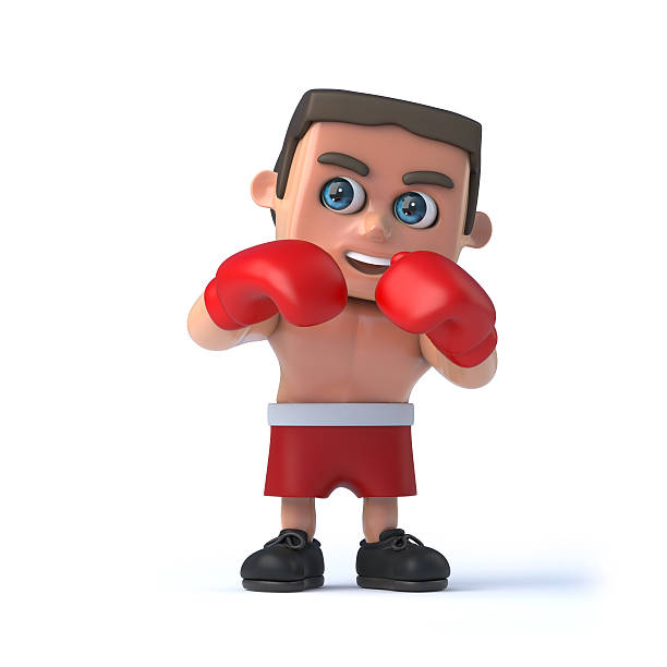 istock 3d Boxer stands ready to fight 508522612