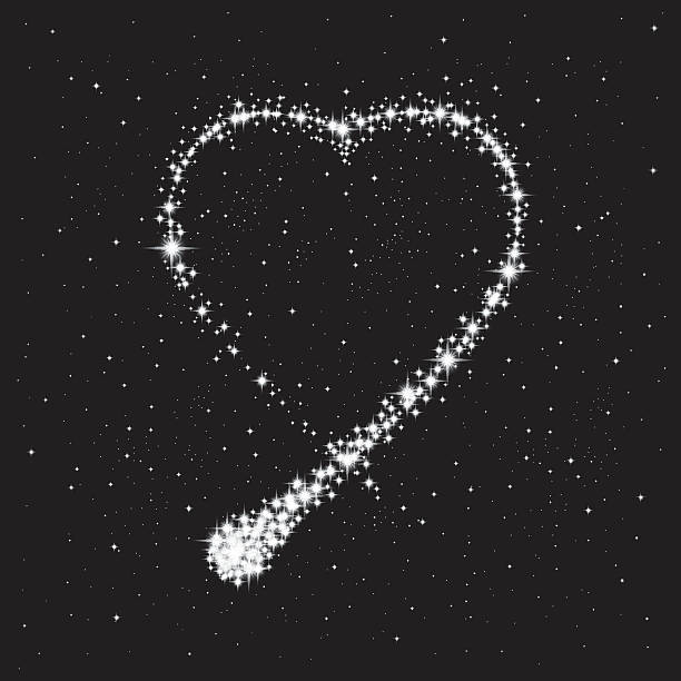 Tiro estrellas en forma de corazón. Fondo abstracto