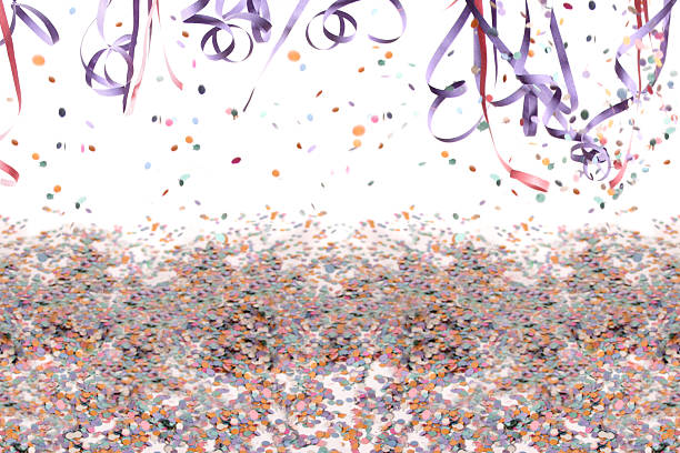 Carnival confetti and serpentine backgroung
