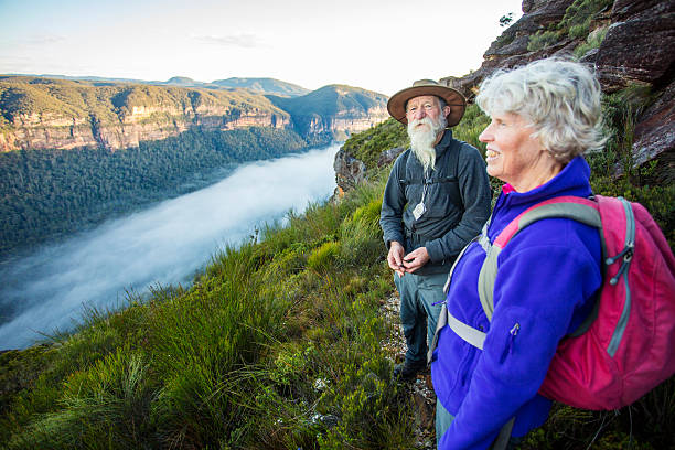 istock Senior Couple Looking at View While Bushwalking in Australia 508542646