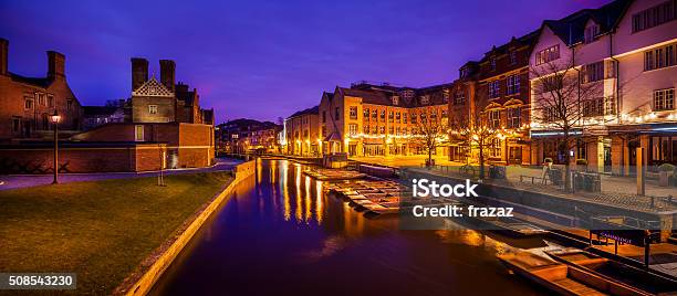 Quayside Morning Cambridge Stock Photo - Download Image Now - Cambridge - England, Cambridge University, Bicycle