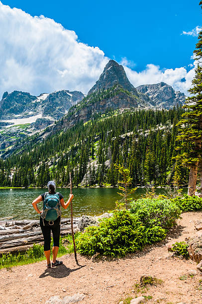 istock Female Hiker looking at Odessa Lake 508545329
