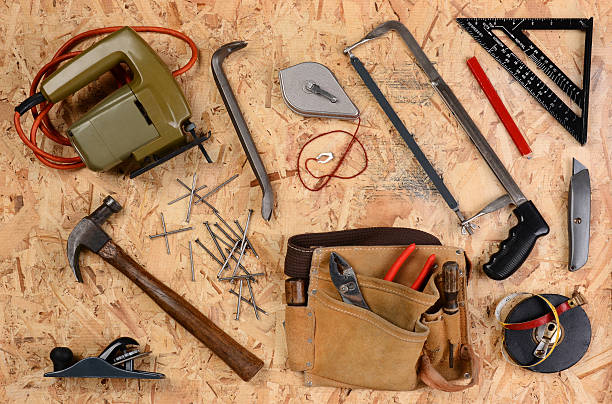 istock Construction Equipment on Plywood 508545425