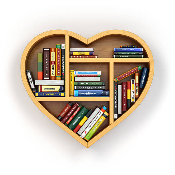 istock Education concept. Bookshelf with books and textbooks in form of 508545650