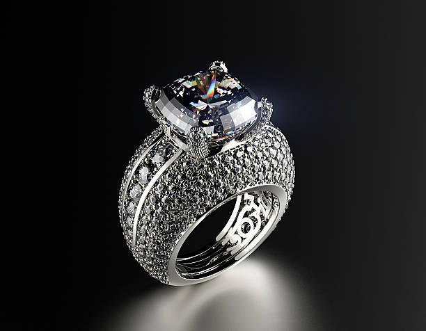istock Golden Engagement Ring with  Jewelry gemstone 508545887