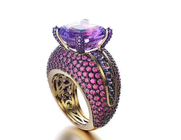 istock Golden Engagement Ring with  Jewelry gemstone 508545889