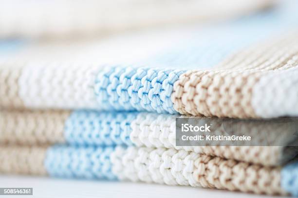 Knitted Baby Blanket Stock Photo - Download Image Now - Art And Craft, Baby - Human Age, Beautiful People