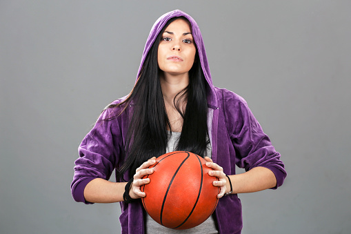 Mujer jugador de baloncesto photo