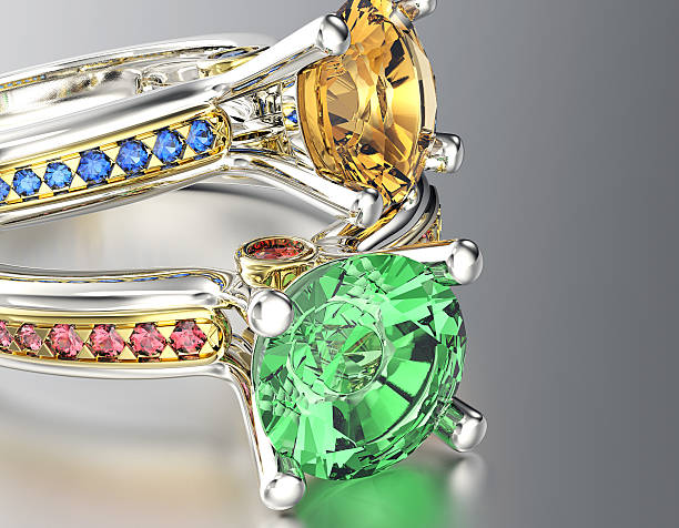 istock Golden Engagement Ring with  Jewelry gemstone 508547381