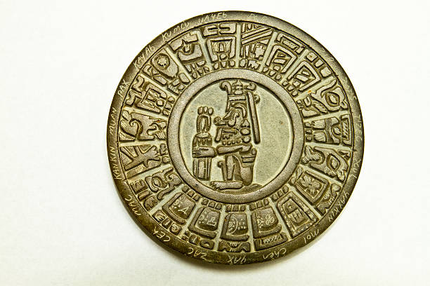 istock Mayan god of rain on white background 508547441