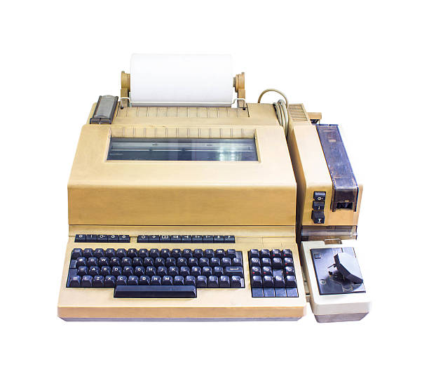 istock typewriter old Writer journalist news Isolated on white background 508547820