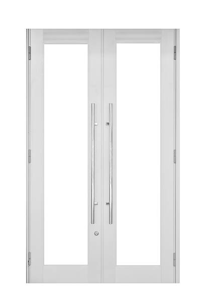 istock Metal building door isolate on white background 508548146