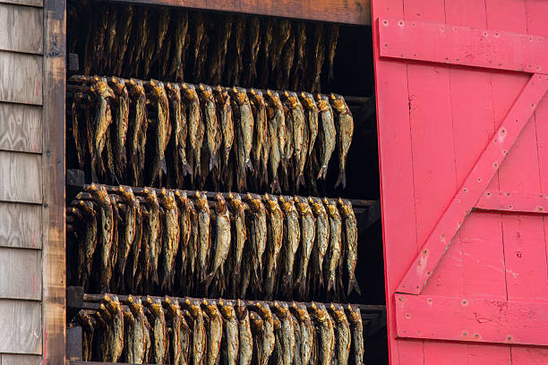 Smoked herrings. Delicious smoked herrings. kipper stock pictures, royalty-free photos & images