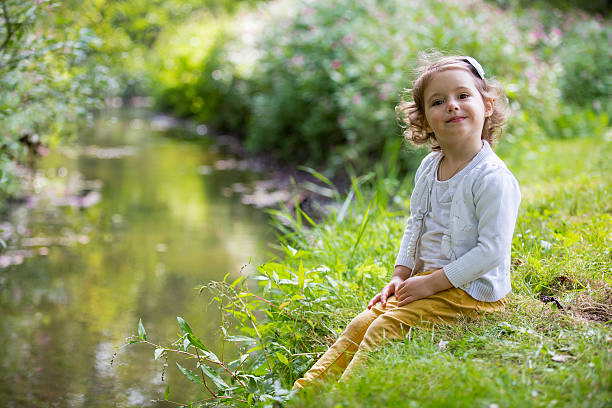 Cute girl in park