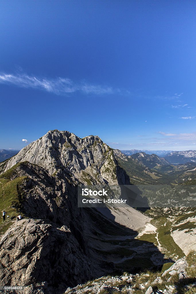 Mountains Large view at the high Alps mountains Austria Agriculture Stock Photo