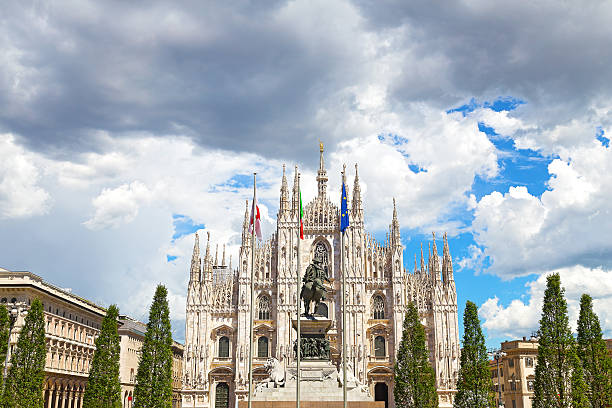 istock Milan Cathedral against a cloudy sky in summer. 508548553