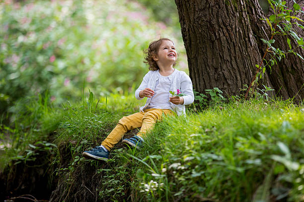 Cute girl in park
