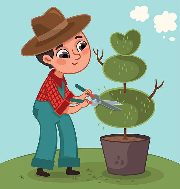 Vector illustration of The Gardener