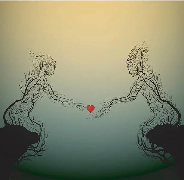 Vector illustration of lovers