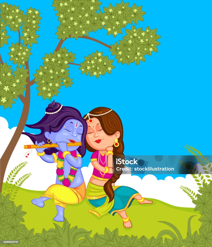 Krishna Janmashtami Stock Illustration - Download Image Now - Krishna, Radha,  Vector - iStock