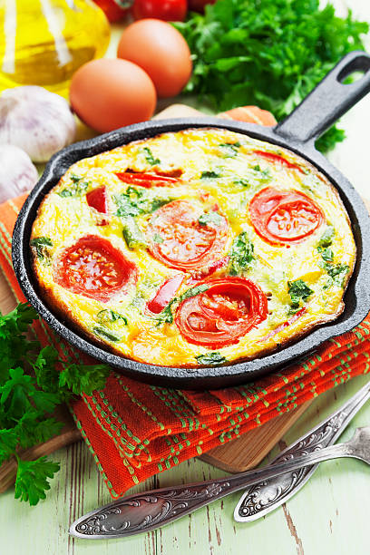 istock Omelet with vegetables and cheese. Frittata 508551085