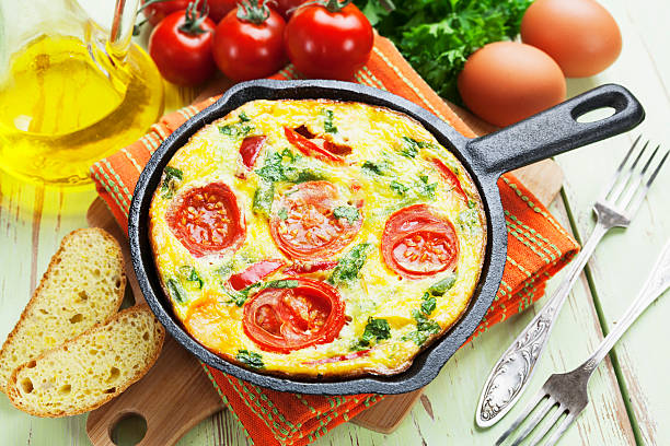 istock Omelet with vegetables and cheese. Frittata 508551491