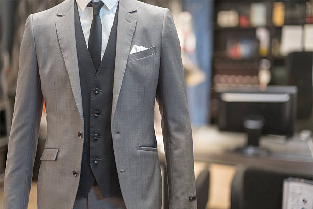 istock Business man wearing suit without head 508553874