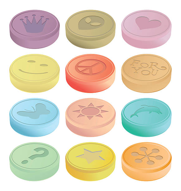 ilustrações de stock, clip art, desenhos animados e ícones de êxtase comprimidos - ecstasy