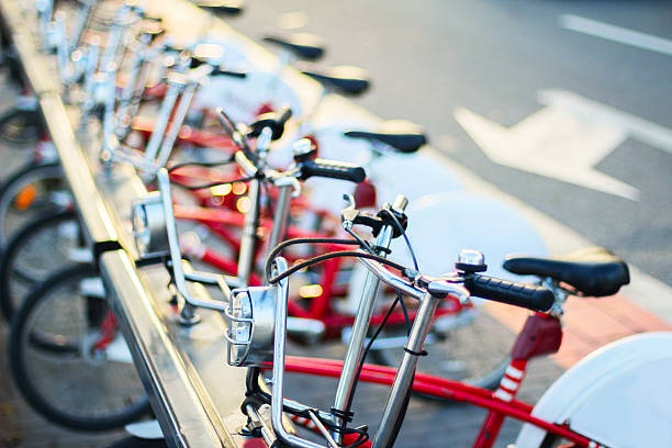 istock Bicycle parking in Barcelona, Spain 508554200