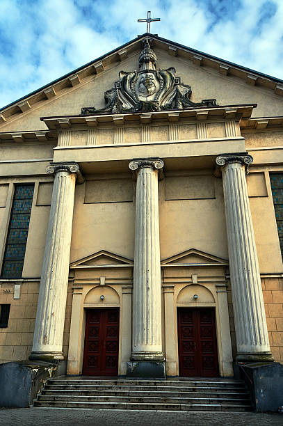 istock Neoclassical facade Catholic church in Poznan 508555126