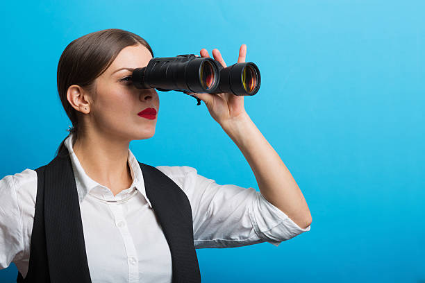 istock Business woman with a binoculars 508555404