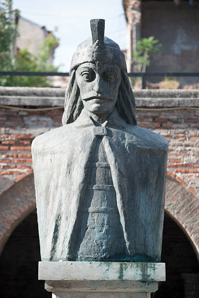 Monument to Vlad III the Impaler stock photo