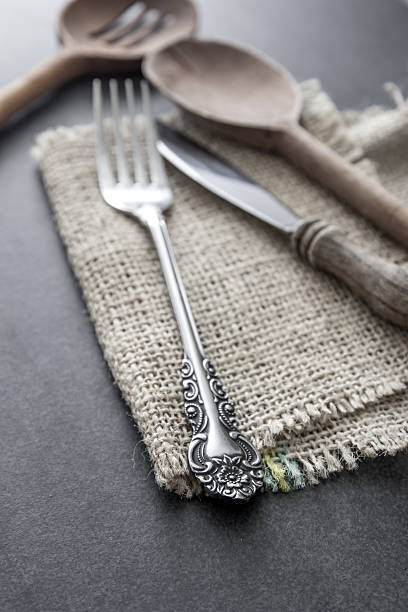 istock Cutlery strewn across a table. 508577609