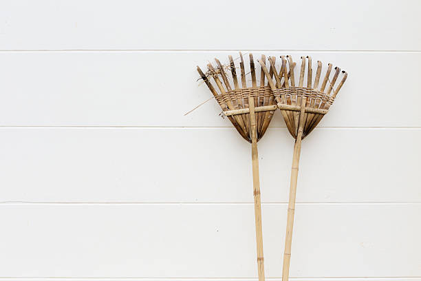 istock Wood, bamboo harrow on wall 508577843