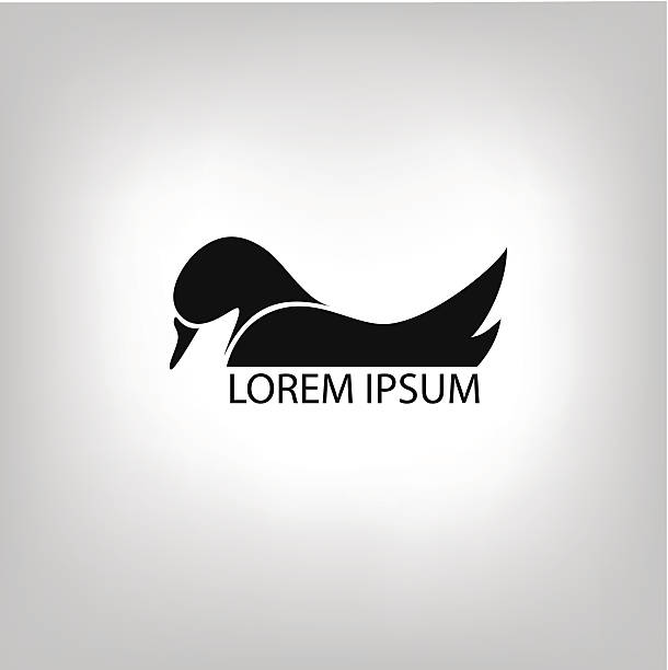 the duck icon the figure shows the duck, icon, silhouette goose meat illustrations stock illustrations