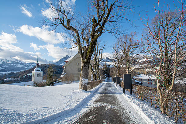 Villaggio di Gruyères, Svizzera - foto stock