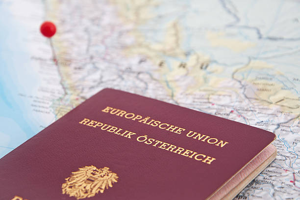 istock Lima, Peru, Red Pin and Passport, Close-Up of Map. 508579068