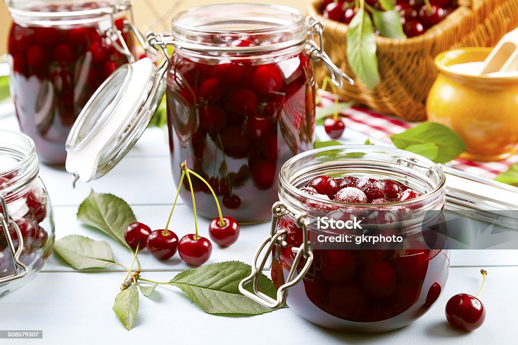 Homemade cherry compote Agriculture Stock Photo