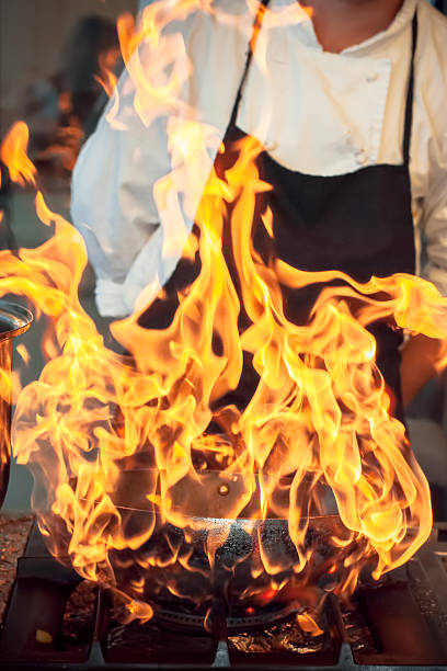 Pot with fire